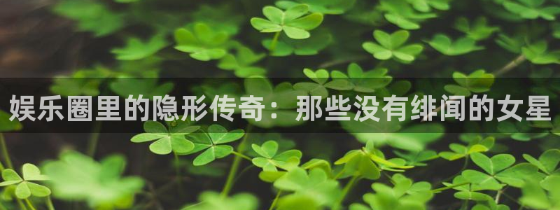天辰娱乐2注册：娱乐圈里的隐形传奇：那些没有绯闻的女星