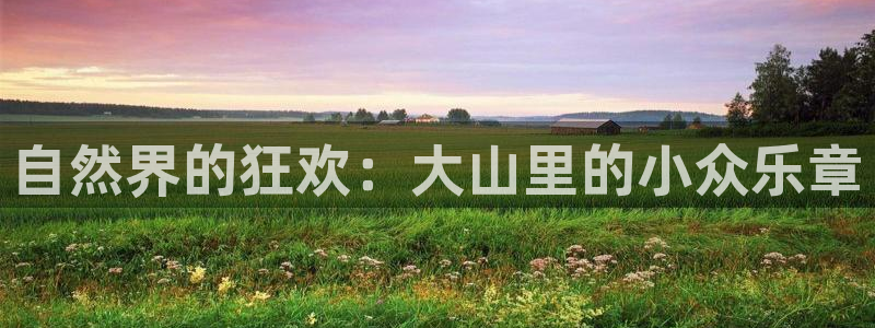 天辰娱乐pg电子游戏在线玩：自然界的狂欢：大山里的小众乐章