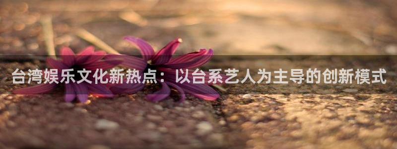 天辰娱乐5：台湾娱乐文化新热点：以台系艺人为主导的创新模式